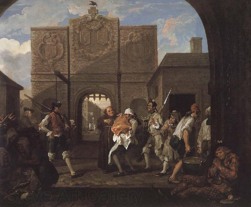 William Hogarth Output of the roast beef of England France oil painting art
